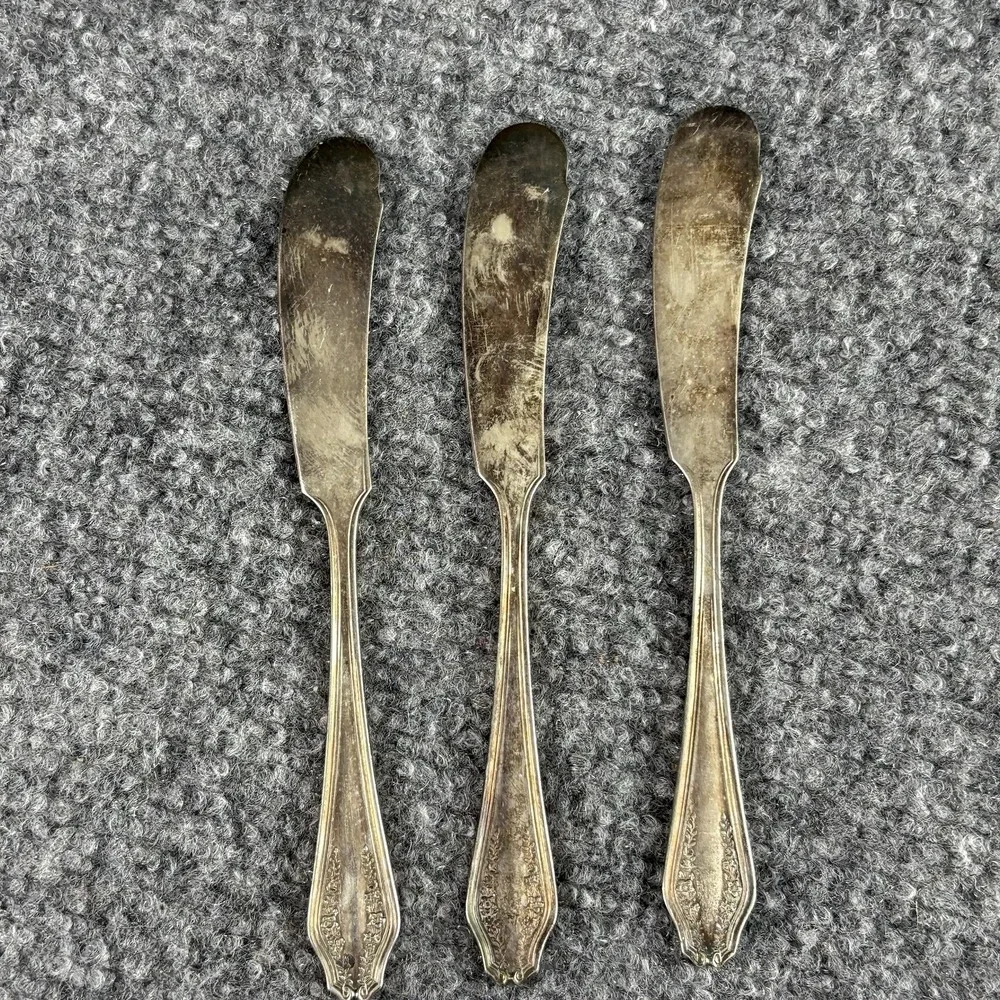 Vintage Rogers & Bro. Garland 1914 A1 Silverplate Butter Spreaders Set of 6